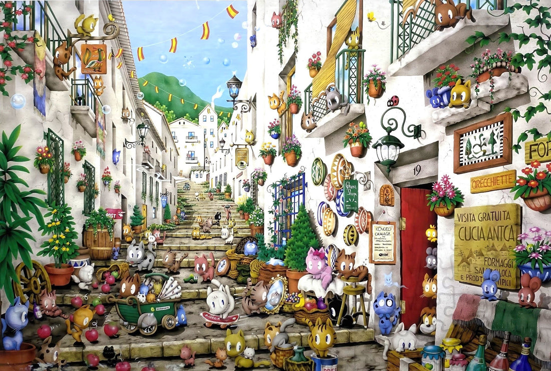 appleone-1000-289-big-commotion-in-spain!-1000-pieces-jigsaw-puzzle