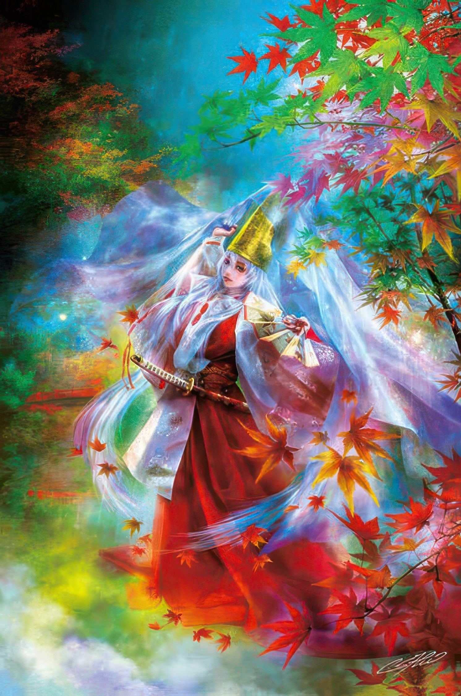 appleone-1000-851-crimson-feather-in-the-mist-1000-pieces-jigsaw-puzzle