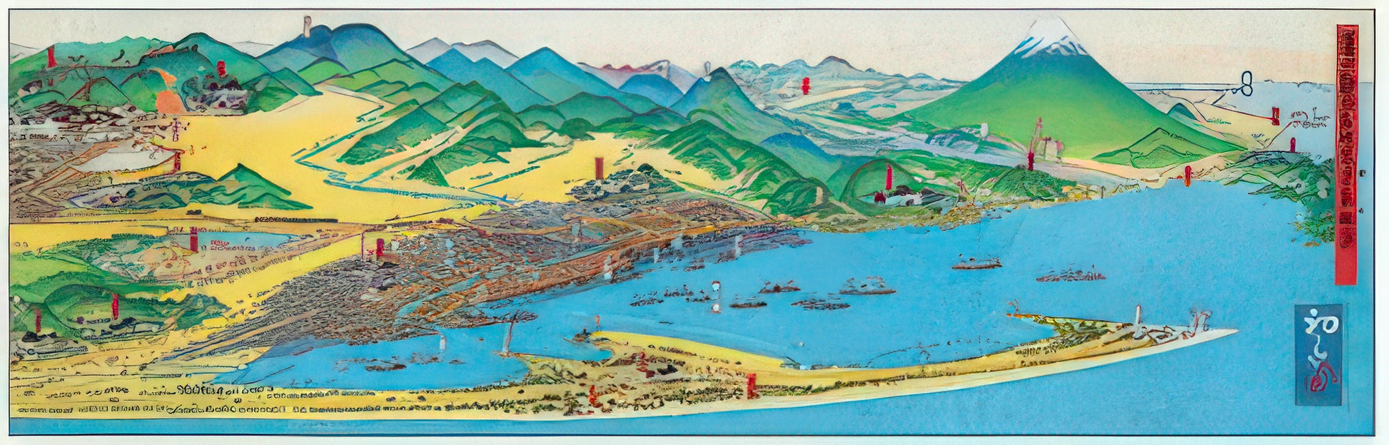 appleone-z003-bird's-eye-view-of-shizuoka-and-shimizu-famous-places-954-pieces-jigsaw-puzzle
