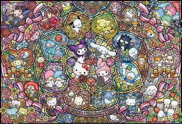 beverly-1000-088-sanrio-characters:-stained-glass-1000-pieces-jigsaw-puzzle