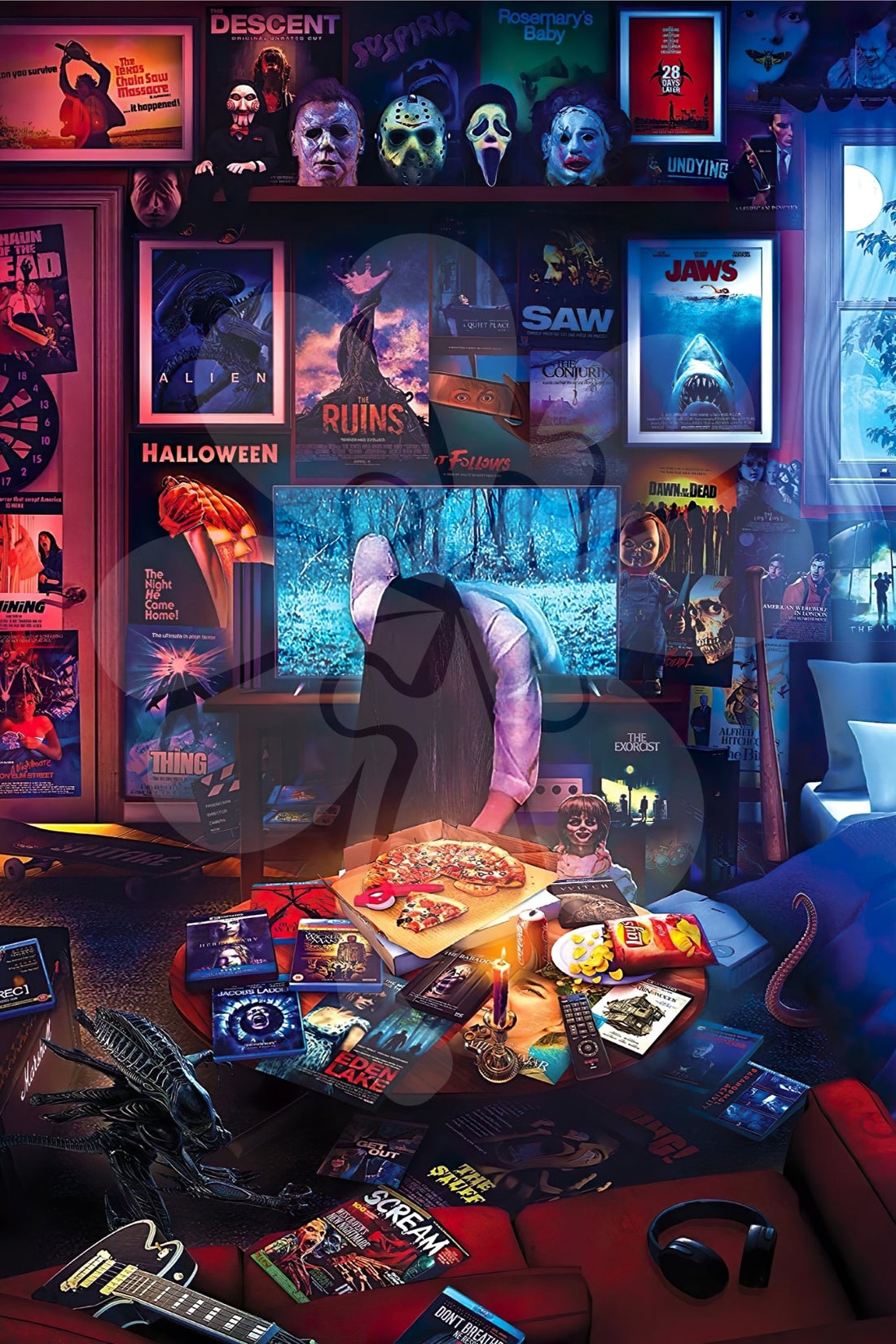 clover-h10-001-famous-horrors-1000-jigsaw-puzzle