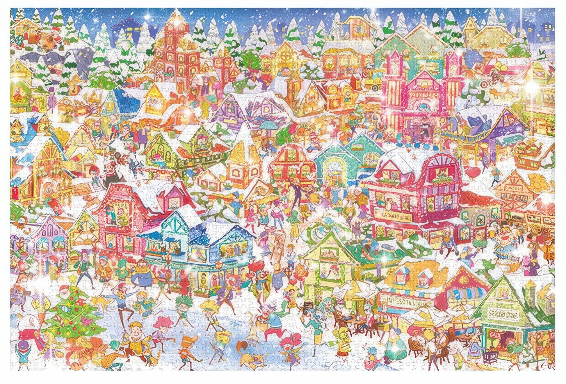 gu-bu-2871-christmas-town-2000-pieces-jigsaw-puzzle