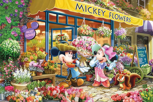 Hundred Pictures • Mickey & Minnie • Mickey's Flower Shop　1000 PCS　Jigsaw Puzzle