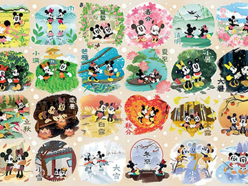 Hundred Pictures • Mickey & Minnie • Mickey & Friends (2)　1000 PCS　Jigsaw Puzzle