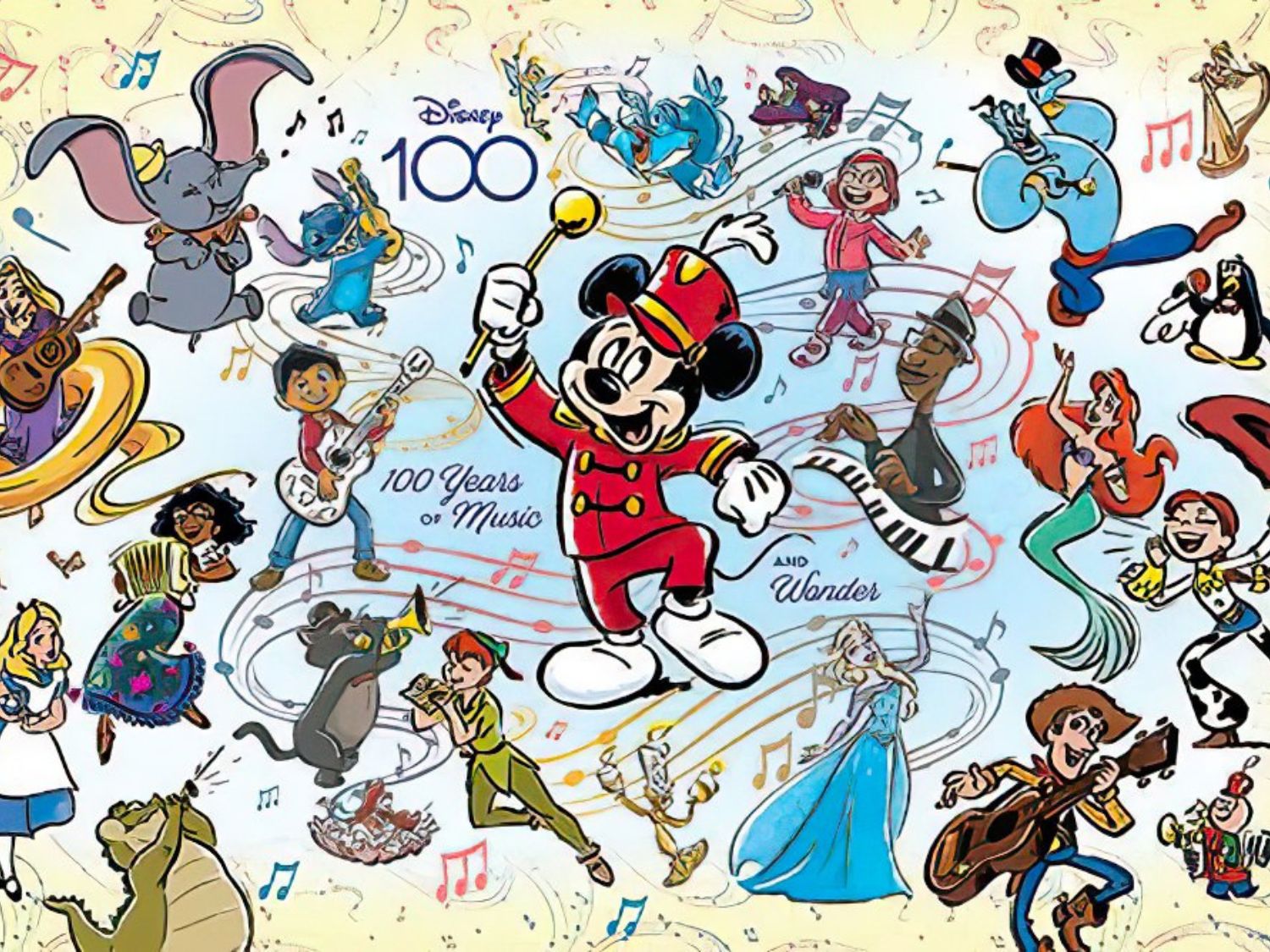 Hundred Pictures • Mickey & Friends • Disney 100 / Celebrating Anniversary　1000 PCS　Jigsaw Puzzle