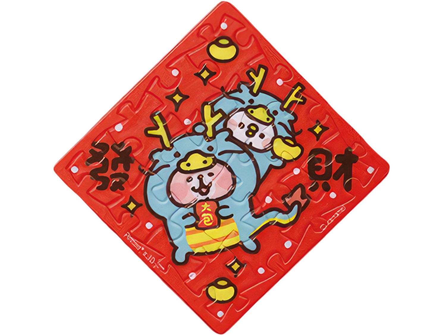 Pintoo • Kanahei's Small Animals • Celebrate the New Year with Usagi　16 PCS　Plastic　Jigsaw Puzzle