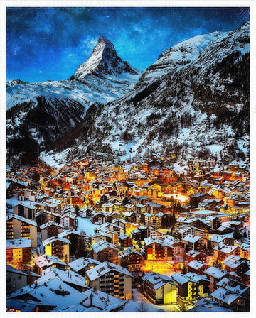 pintoo-h2066-45-switzerland---zermatt,-city-of-light-in-the-mountains-4500-pieces-jigsaw-puzzle