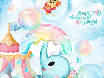 Pintoo • Dumbo • Happy Bubble Bath　500 PCS　Plastic　Jigsaw Puzzle