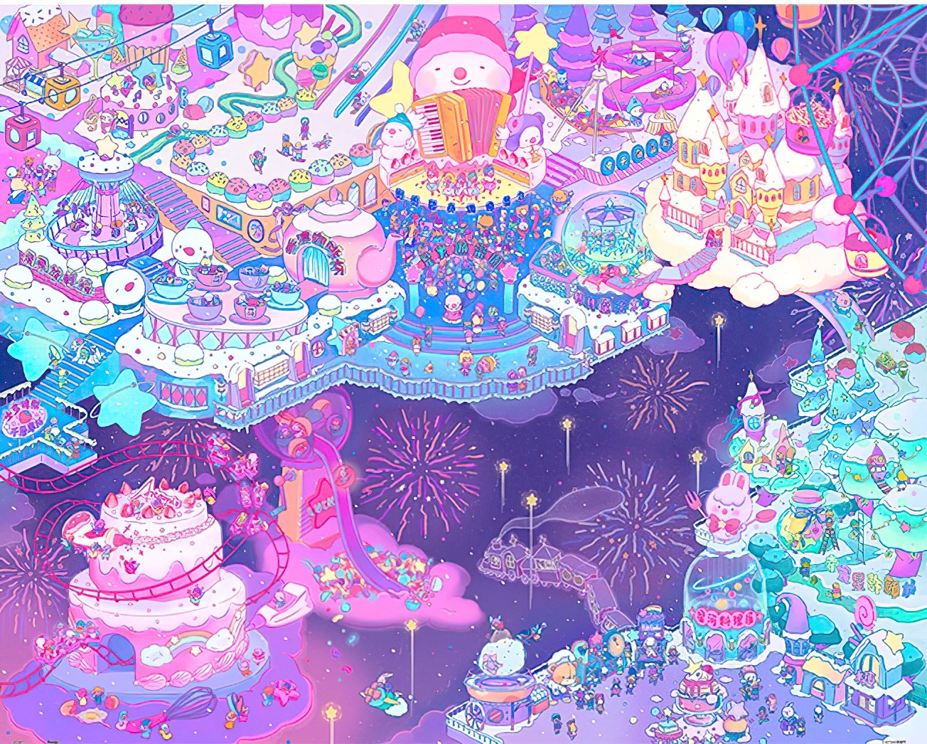 Pintoo • Illustration • Starlight Amusement Park　2000 PCS　Plastic　Jigsaw Puzzle