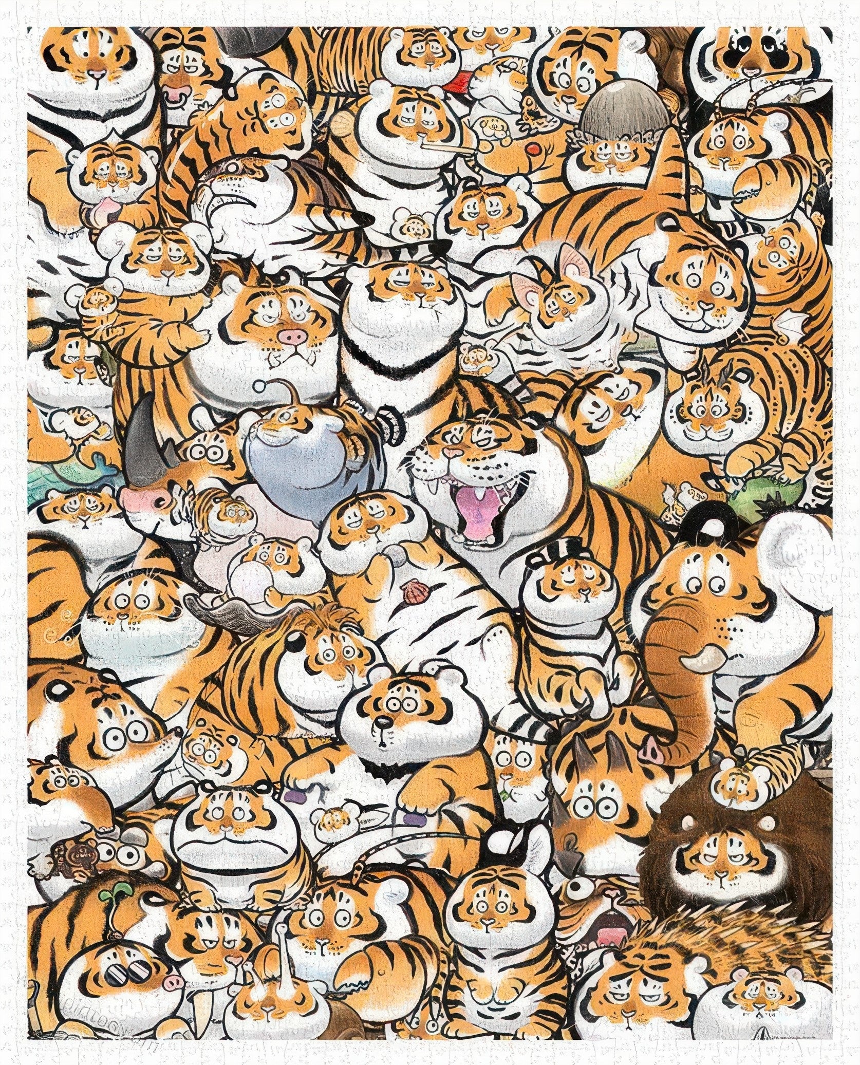 pintoo-h2866-i'm-not-fat-tiger---versatile-fat-tiger-2000-pieces-jigsaw-puzzle