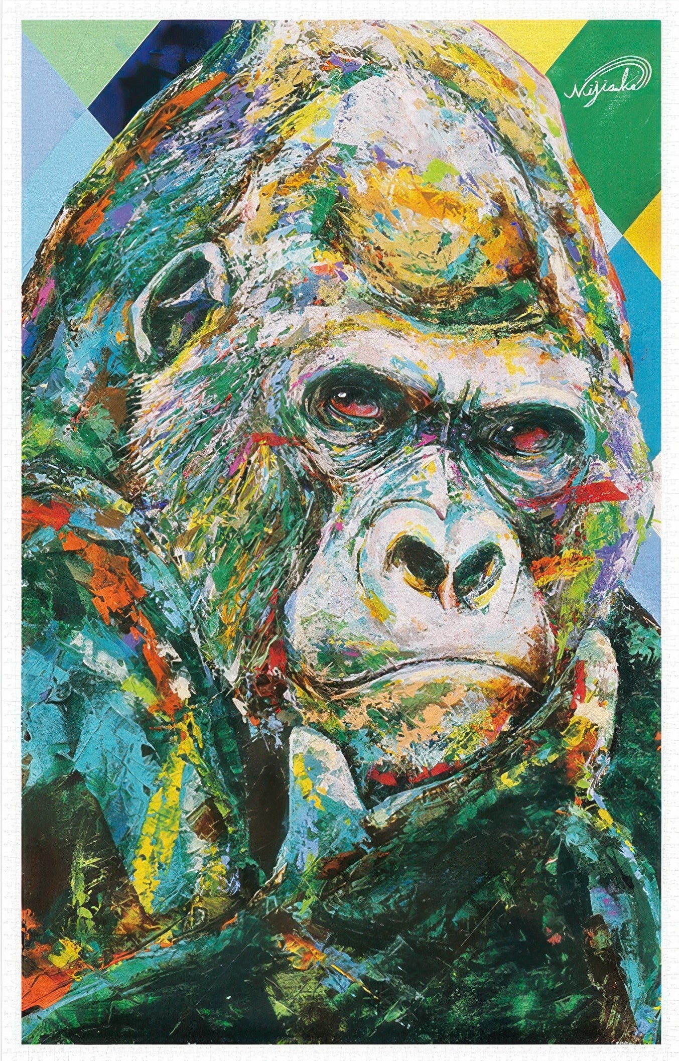 pintoo-h3196-40-kouki-doi---rising-star---gorilla-4000-pieces-jigsaw-puzzle