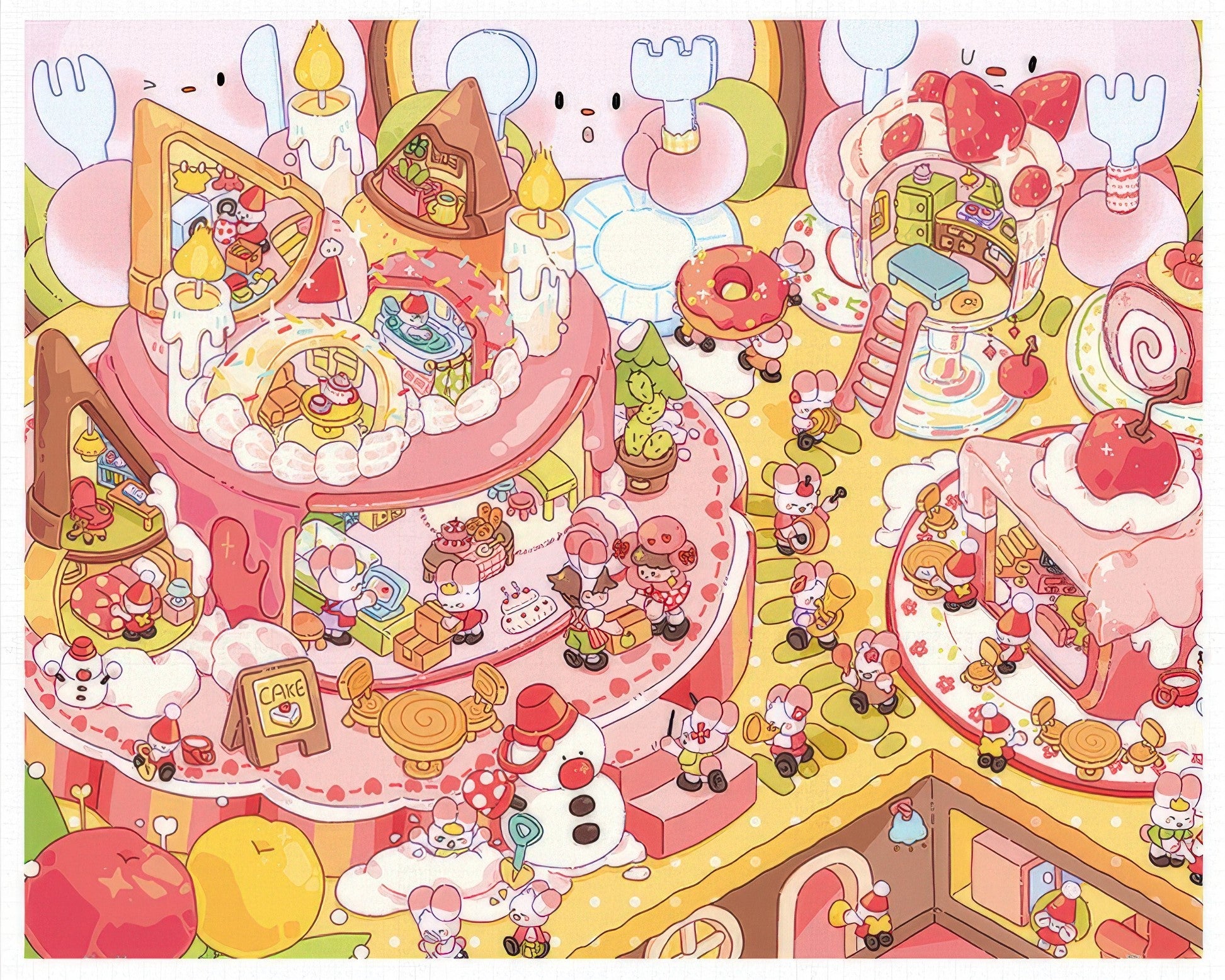 pintoo-h3541-45-hoshino-memeko---cake-party-4500-pieces-jigsaw-puzzle