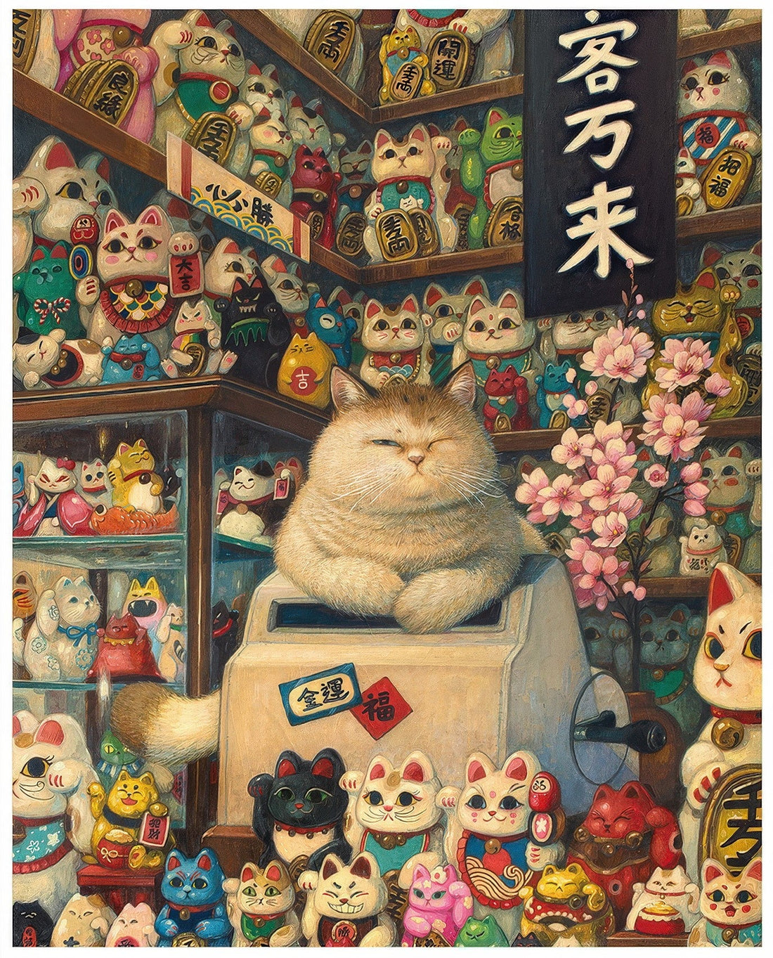 pintoo-h3625-phoenix-chan---lucky-cat-main-store-8000-pieces-jigsaw-puzzle