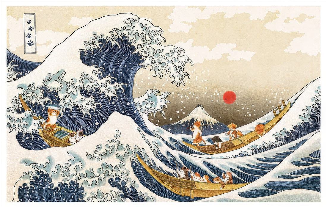 pintoo-h3682-nyangsongi---cat-river-wave-4000-pieces-jigsaw-puzzle