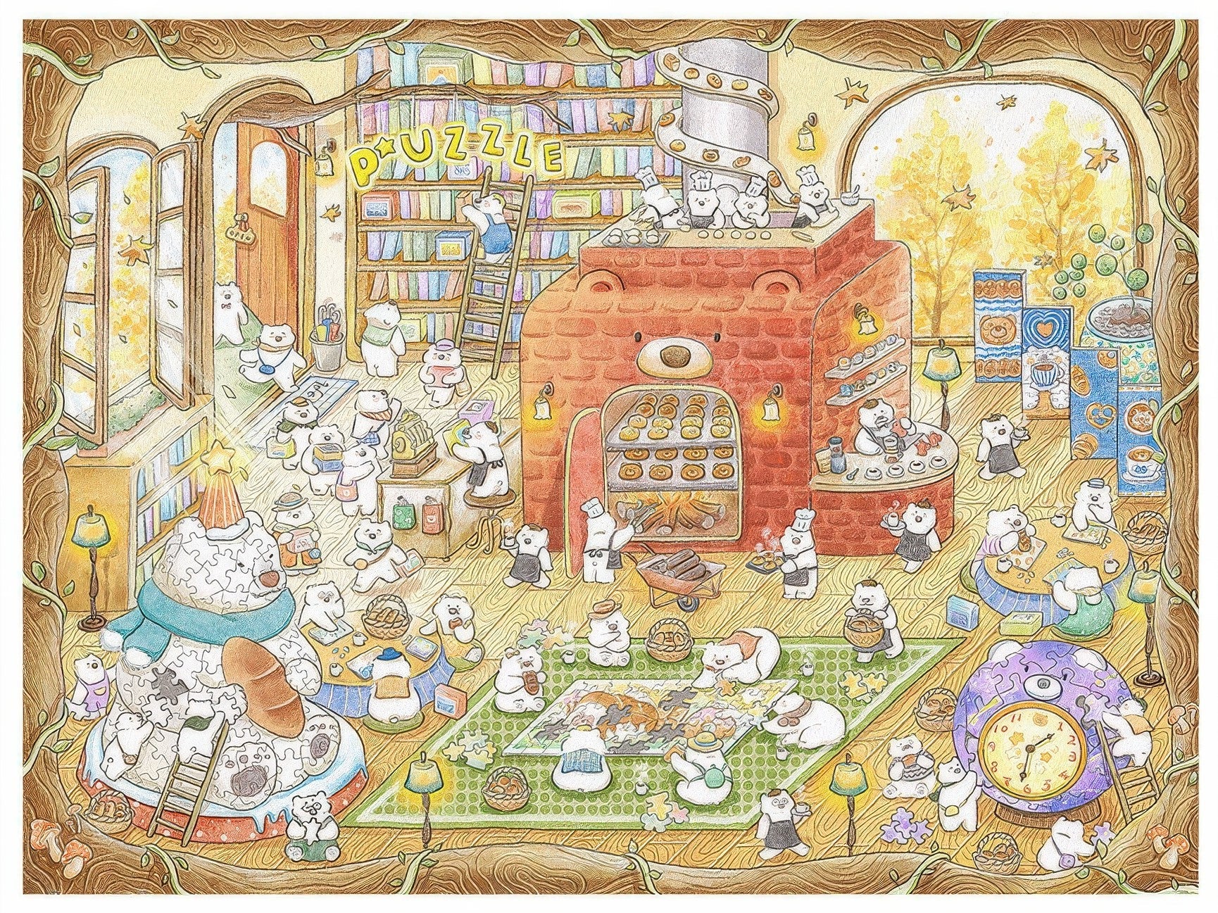 pintoo-h3702-bear-cub---puzzle-bakery-4800-pieces-jigsaw-puzzle