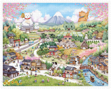 pintoo-h3707-yukan---lucky-cat-village-2000-pieces-jigsaw-puzzle