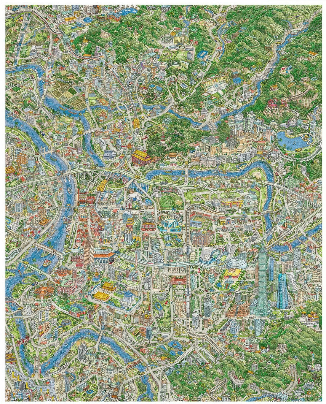 pintoo-h3776-tom-parker---taipei-map-8000-pieces-jigsaw-puzzle