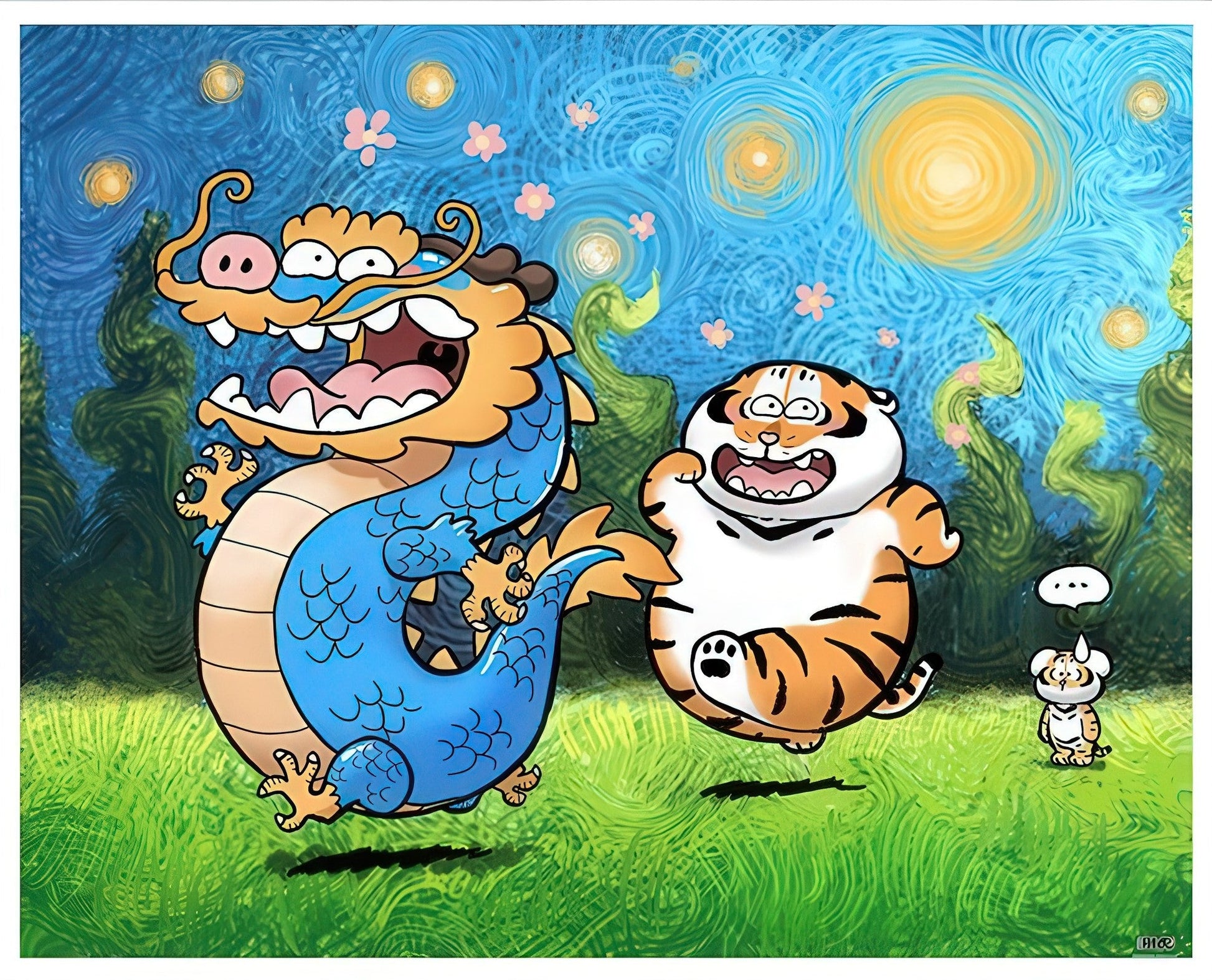 pintoo-h3857-45-i'm-not-fat-tiger---starry-night-4500-pieces-jigsaw-puzzle