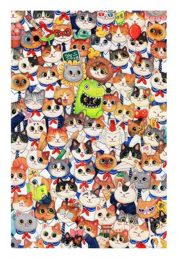 pintoo-h4096-cotton-lion---cute-cat-class-600-pieces-jigsaw-puzzle