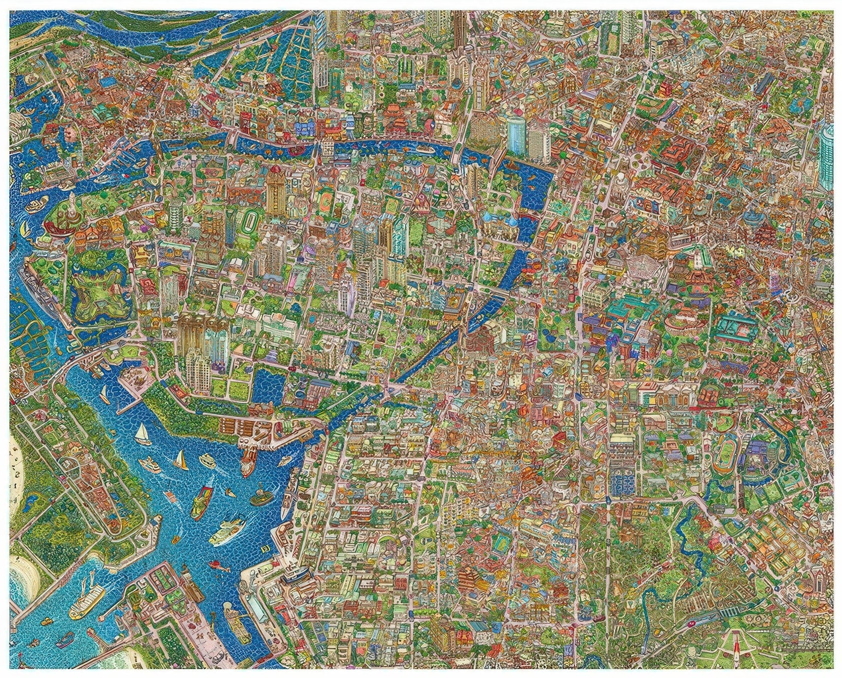 pintoo-h4103-tom-parker---tainan-map-8000-pieces-jigsaw-puzzle