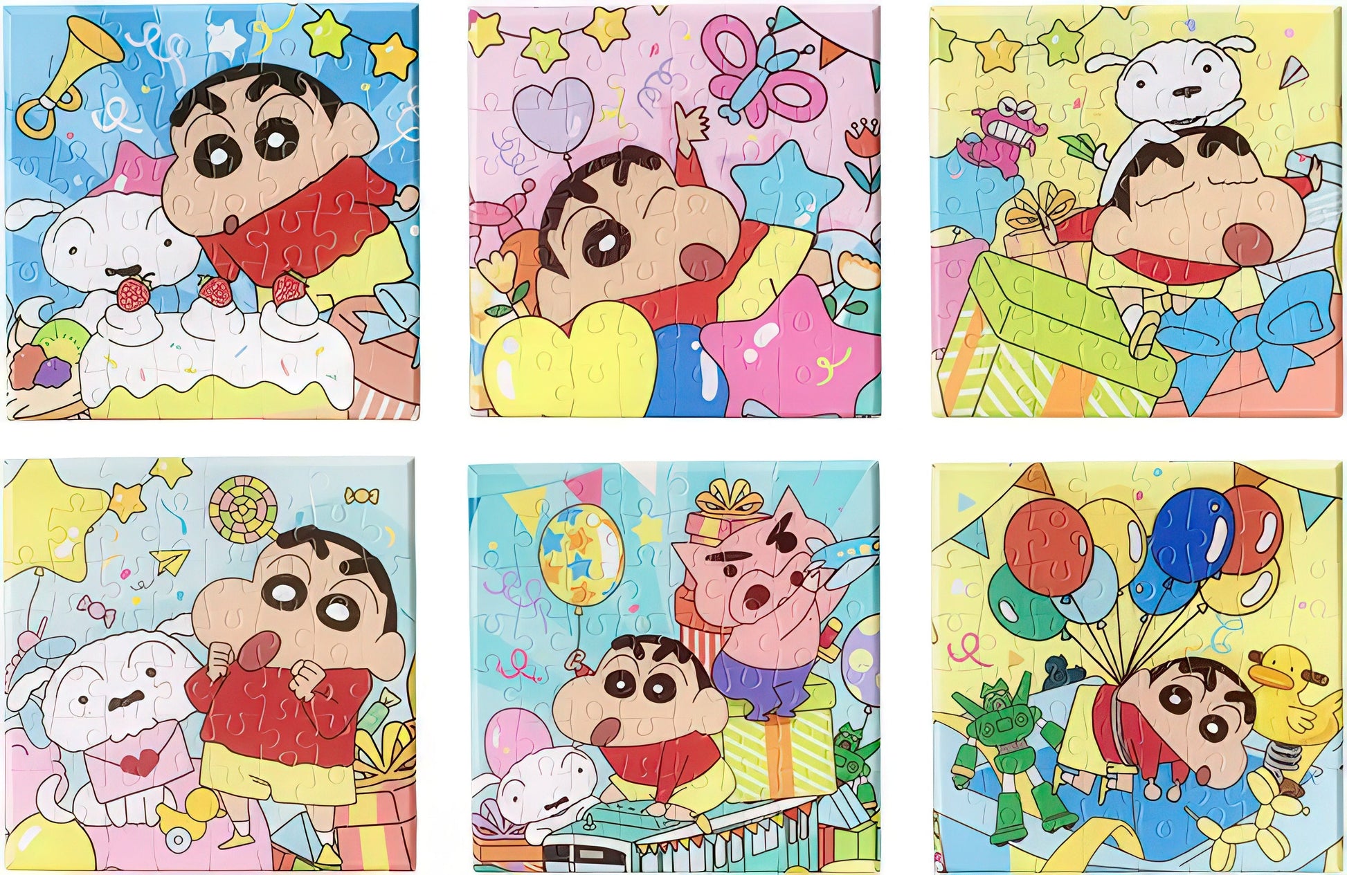 pintoo-hn1319-crayon-shin-chan---party-surprise-series-children's-gift-box-56-multipack-6-canvas-puzzle