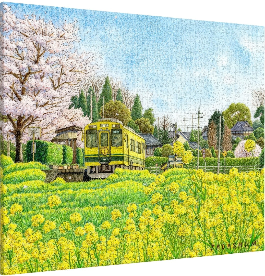 pintoo-hn1419-tadashi-matsumoto---rapeseed-blossoms-in-full-bloom-2176-pieces-canvas-puzzle