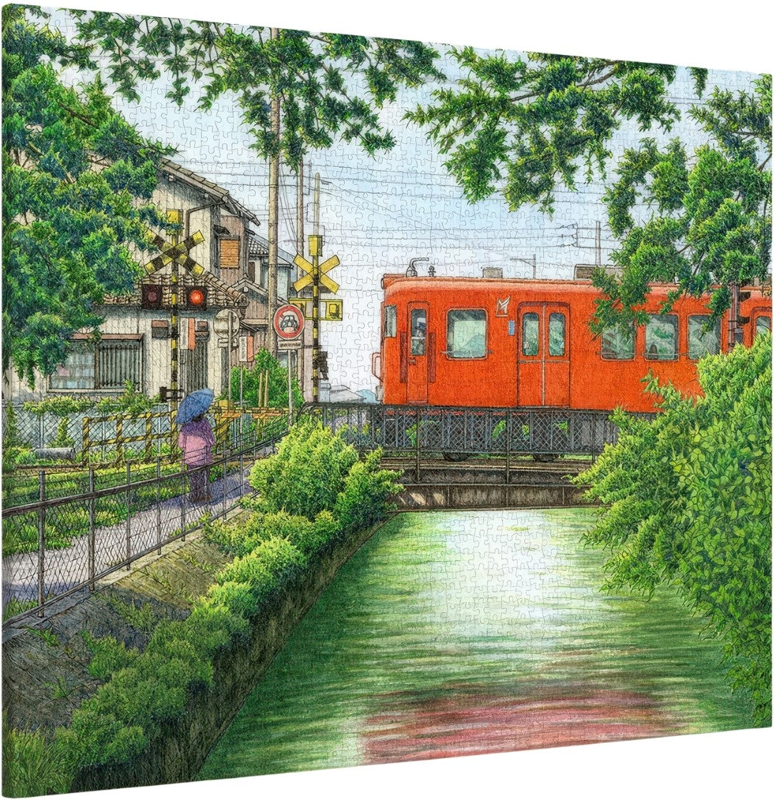 pintoo-hn1420-tadashi-matsumoto---sailing-across-the-river-2176-pieces-canvas-puzzle