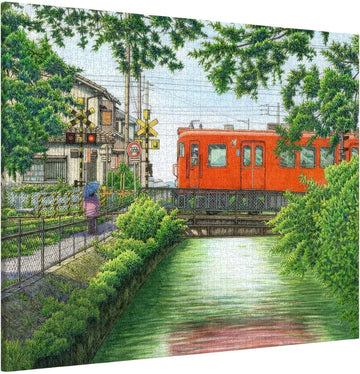 pintoo-hn1420-tadashi-matsumoto---sailing-across-the-river-2176-pieces-canvas-puzzle