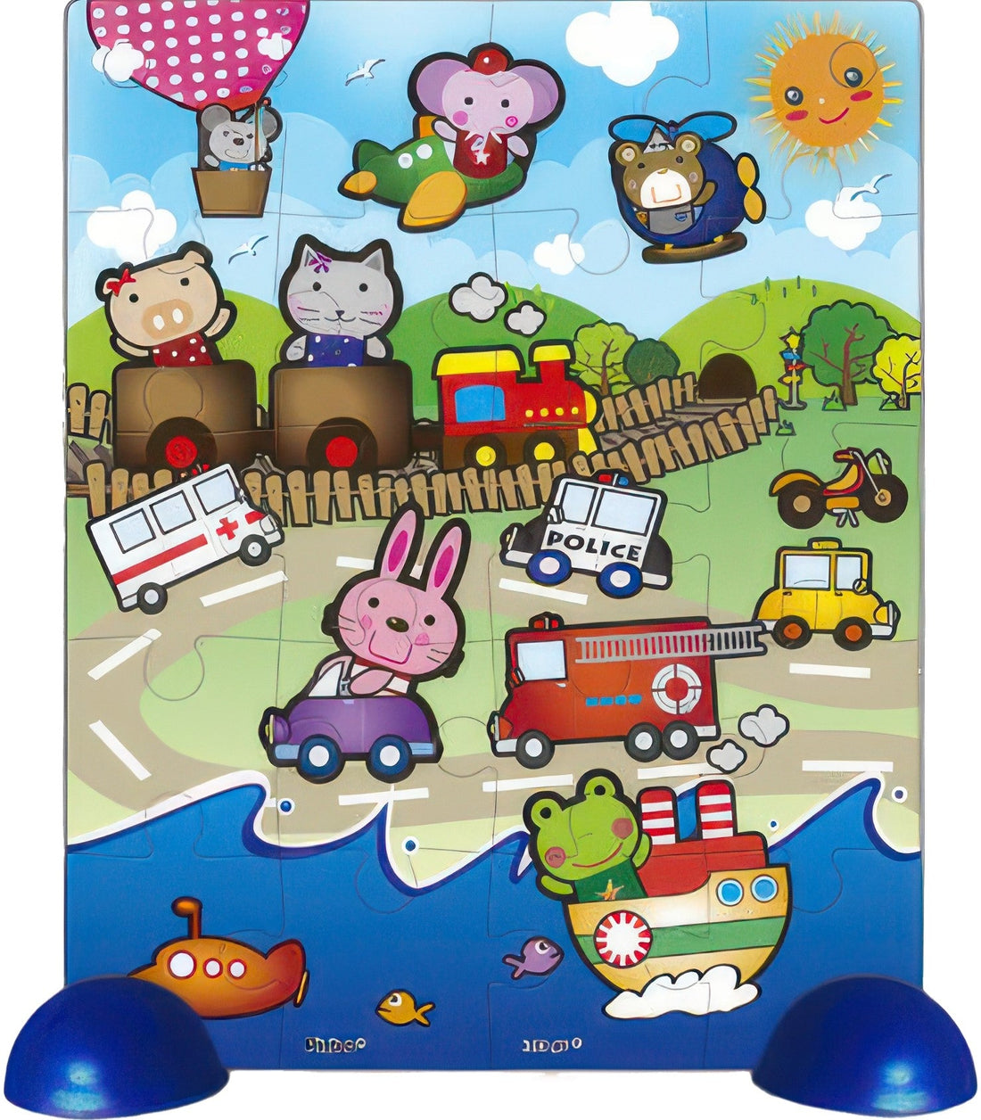 pintoo-t1008-animal-poop-car-20-pieces-kids-puzzle