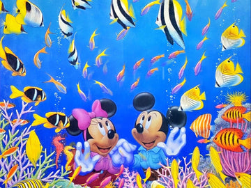 Tenyo • Mickey & Minnie • Aquarium Date　1000 PCS　Jigsaw Puzzle