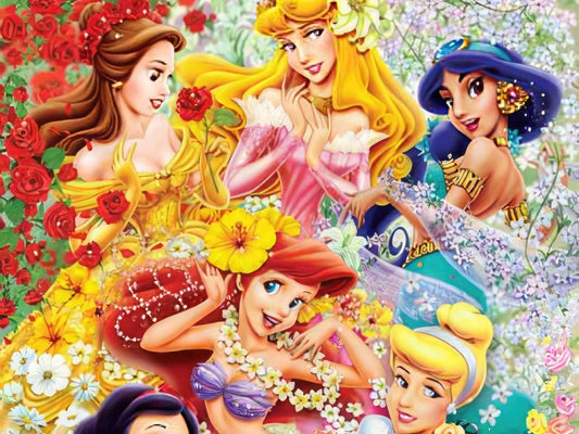 Tenyo • Disney Princess • Floral Princesses　1000 PCS　Jigsaw Puzzle