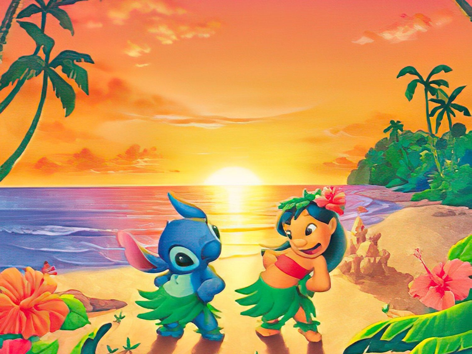 Tenyo • Lilo & Stitch • Hawaiian Sunset　1000 PCS　Jigsaw Puzzle