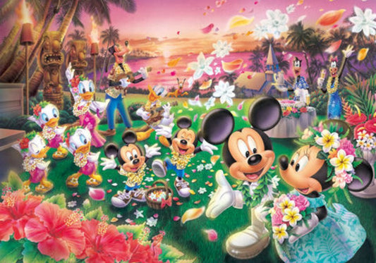 Tenyo • Mickey & Minnie • Hawaiian Wedding Dream　1000 PCS　Jigsaw Puzzle