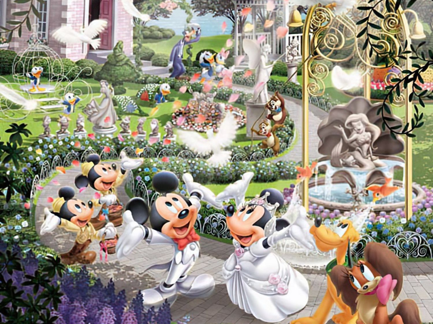 Tenyo • Mickey & Minnie • Tune of the Wedding Bell　2000 PCS　Jigsaw Puzzle