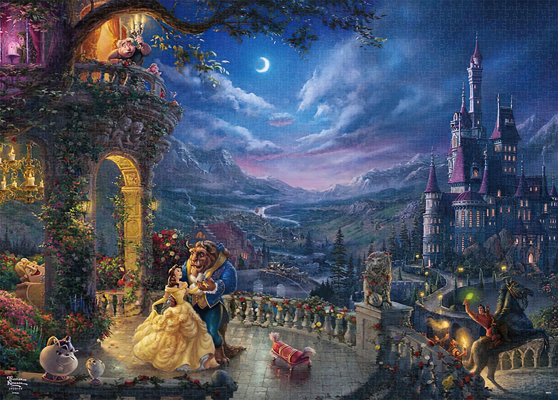 Tenyo • Beauty and the Beast Dancing in the Moonlight　2000 PCS　Jigsaw Puzzle