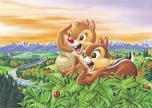 Tenyo • Chip & Dale • Sunset in the Forest　300 PCS　Jigsaw Puzzle