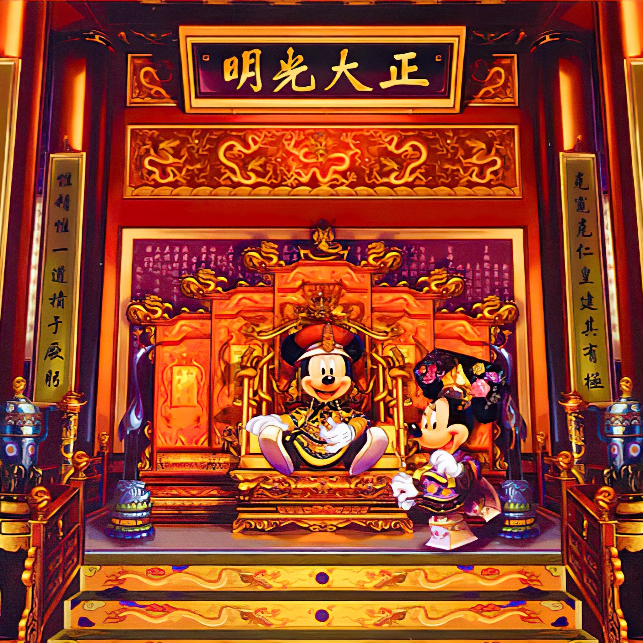 Tenyo • Mickey & Minnie • Memories of the Forbidden City　300 PCS　Jigsaw Puzzle