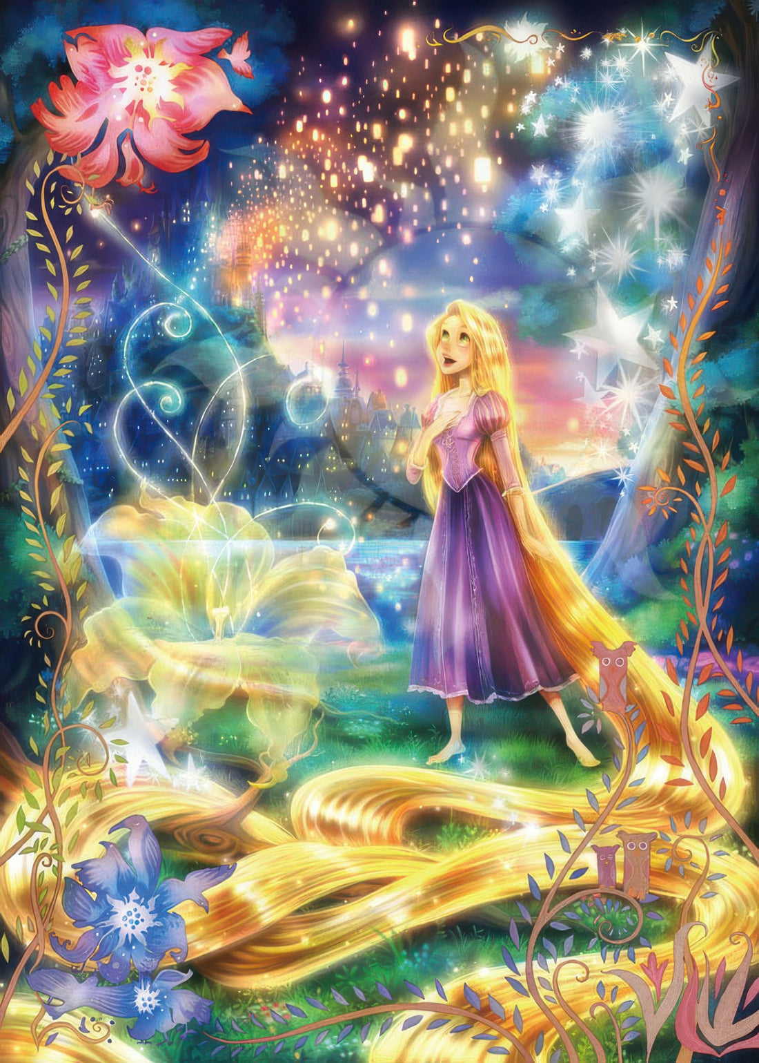 tenyo-d-500-442-shining-magical-hair-(rapunzel)-500-pieces-jigsaw-puzzle