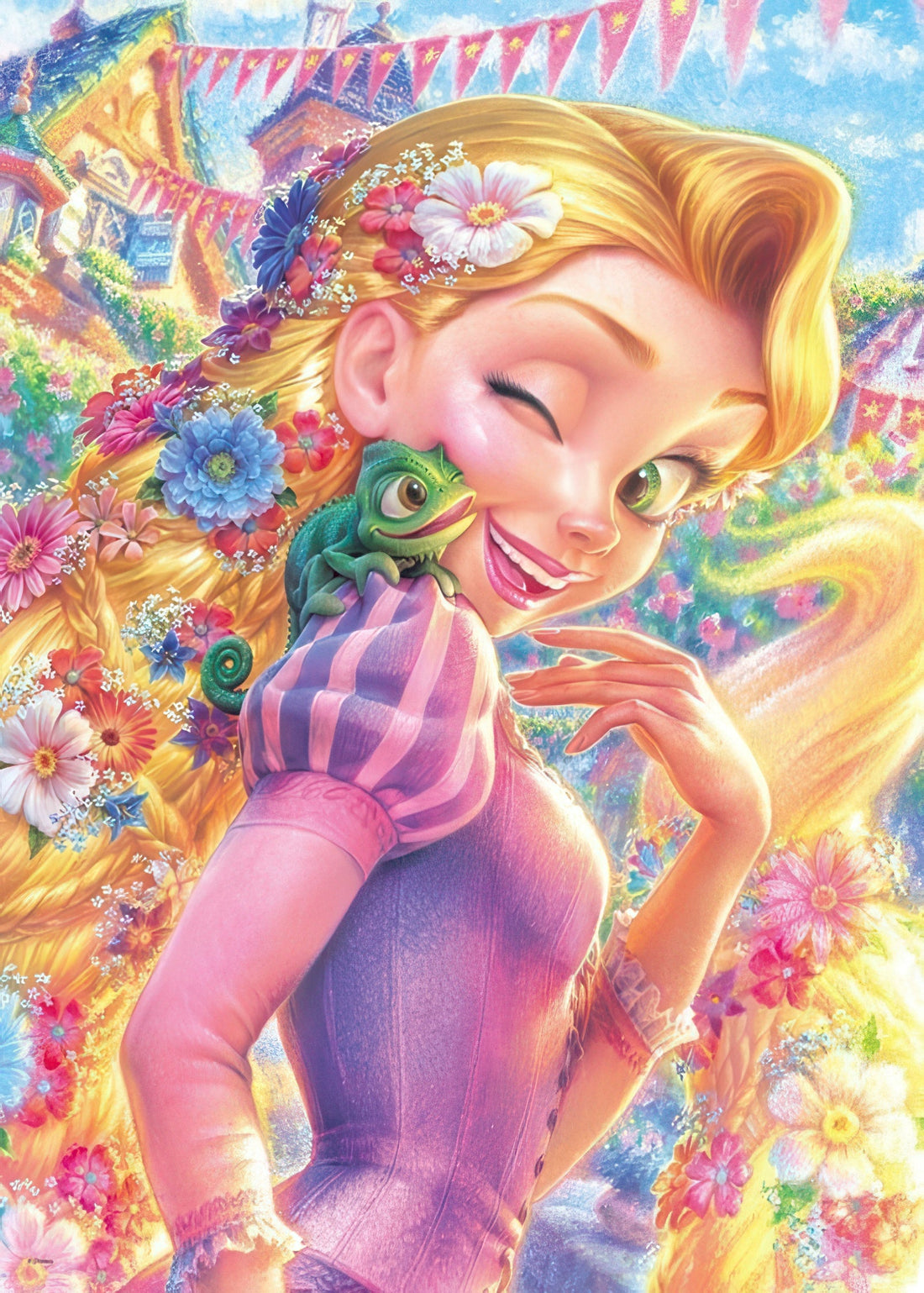 tenyo-d-500-468-rapunzel-&-pascal-500-pieces-jigsaw-puzzle