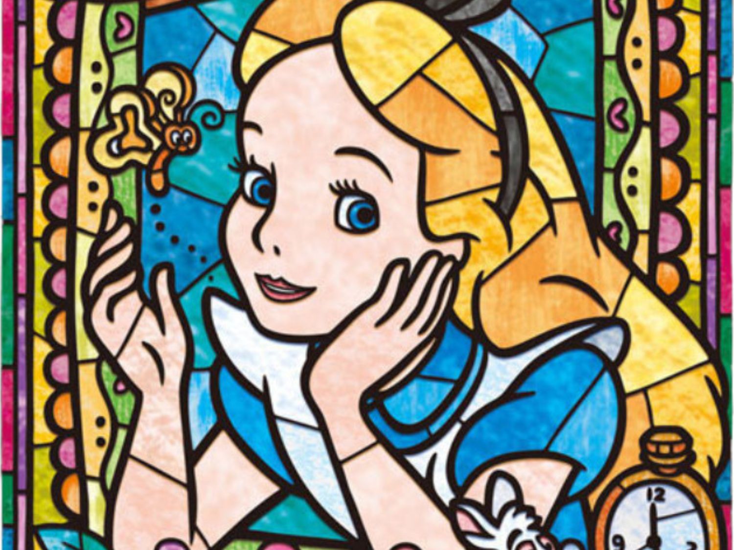 Tenyo • Alice in Wonderland • Alice Stained Glass　266 PCS　Crystal　Jigsaw Puzzle