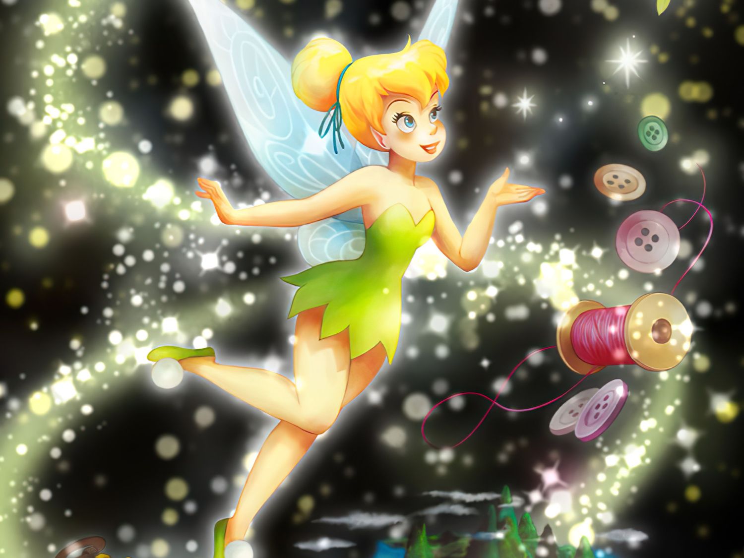 Tenyo • Tinker Bell • Twinkle Showers / The Radiance of Pixie Dust　266 PCS　Crystal　Jigsaw Puzzle