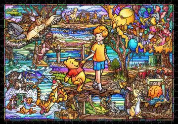 tenyo-dsg-500-628-winnie-the-pooh-story-stained-glass-(winnie-the-pooh)-500-pieces-jigsaw-puzzle