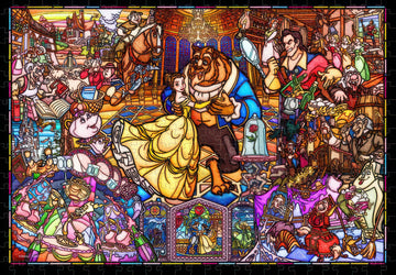 tenyo-dsg-500-667-beauty-and-the-beast-story-stained-glass-500-pieces-jigsaw-puzzle