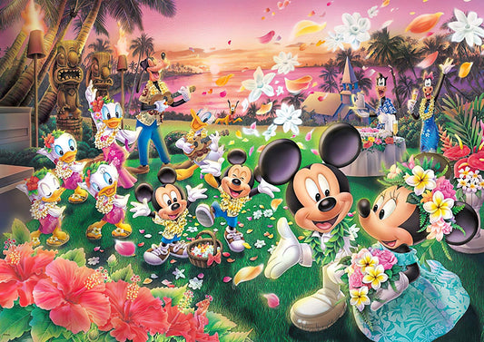 Tenyo • Mickey & Minnie • Hawaiian Wedding Dream　1000 PCS　Jigsaw Puzzle