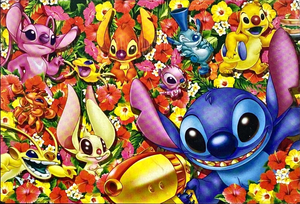 Yanoman • Lilo & Stitch • Greetings from Hibiscus　500 PCS　Wooden　Jigsaw Puzzle