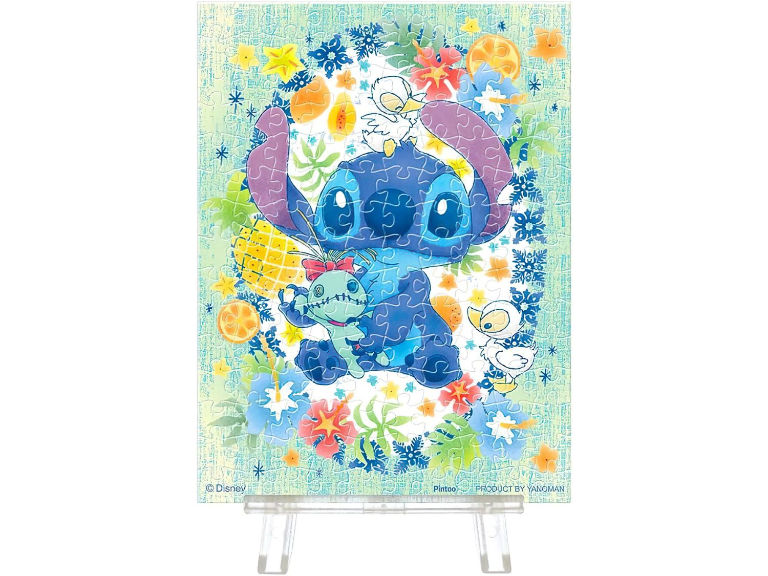 Yanoman • Lilo & Stitch • Lovely Wreath / Stitch　150 PCS　Crystal　Jigsaw Puzzle