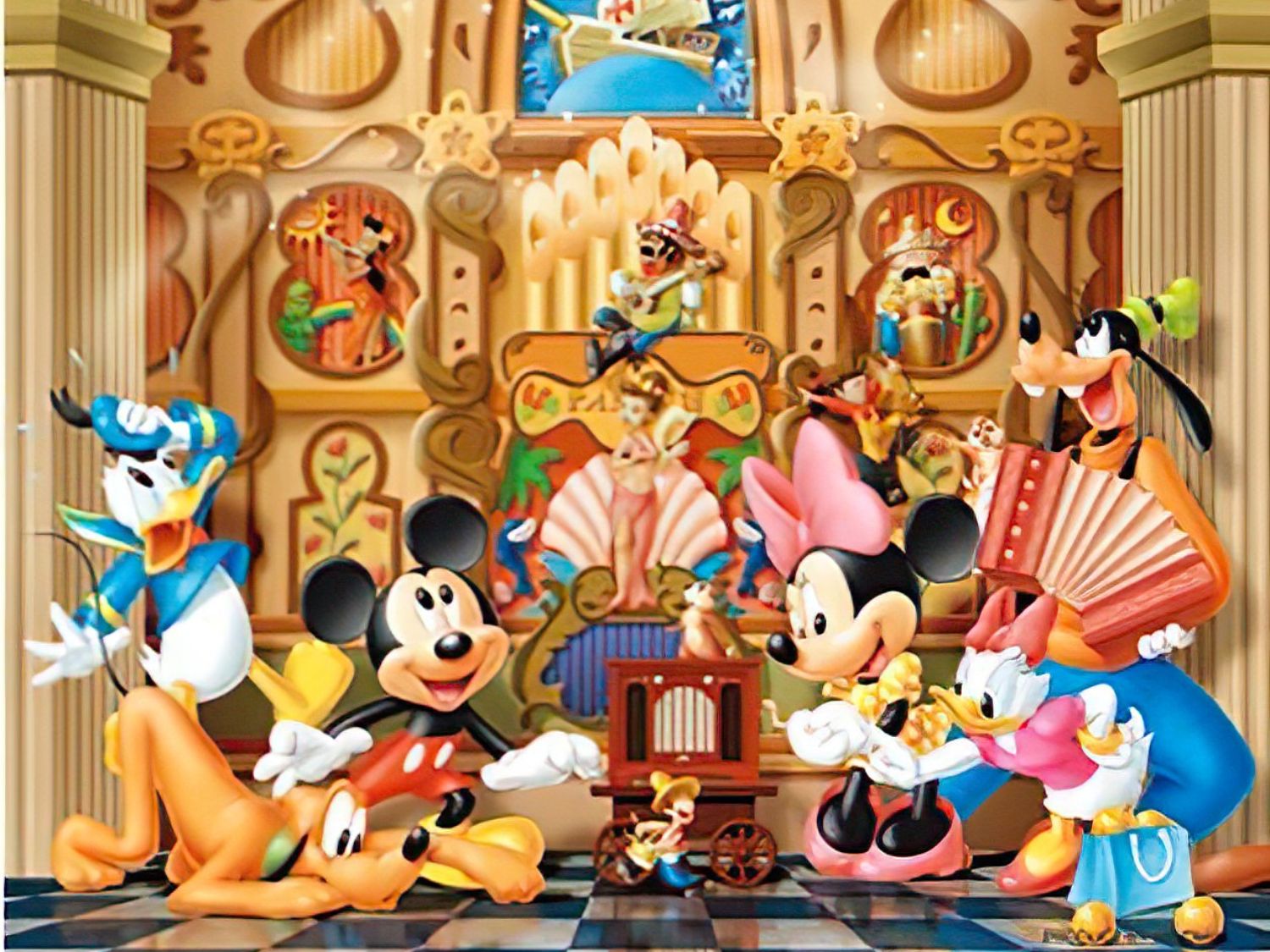 Yanoman • Mickey & Friends • The Music Box Chapel　500 PCS　Jigsaw Puzzle