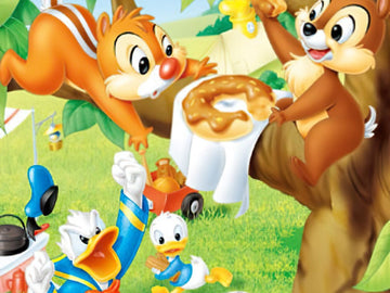 Yanoman • Chip & Dale • Donut Thief?　204 PCS　Jigsaw Puzzle